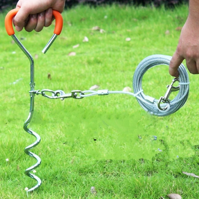 Screw in the ground dog leash discount
