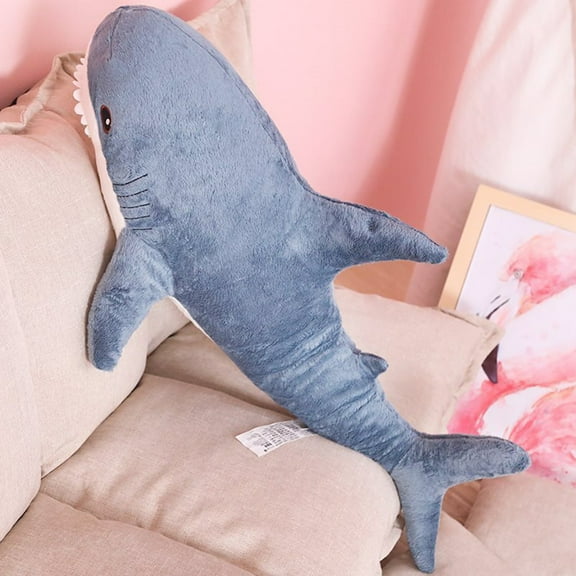 Taize Stuffed Shark Toy Large Size Breathable Non-shedding Vibrant Stuffed Animal Cushion Toy for Sofa Decor
