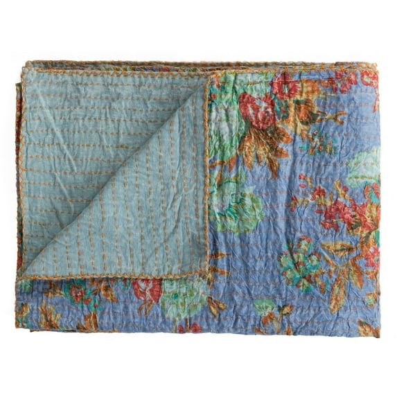 Taj Hotel Kantha Cotton Throw 50"x70" 15