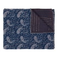 thumbnail image 1 of Taj Hotel Kantha Cotton Throw 50x70 Handcrafted Patchwork Blanket India, 1 of 5