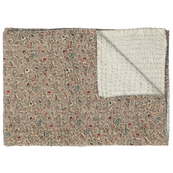 Taj Hotel Kantha Cotton Throw 50x70 Handcrafted Patchwork Blanket India