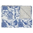 thumbnail image 1 of Taj Hotel Kantha Cotton Throw 50x70 Handcrafted Patchwork Lightweight India, 1 of 6