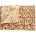 thumbnail image 1 of Taj Hotel Kantha Cotton Throw 50x70 Handmade Patchwork Vibrant India Decor, 1 of 5