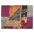 thumbnail image 1 of Taj Hotel Kantha Silk Throw Blanket 60"x90" Handcrafted Cotton India, 1 of 5