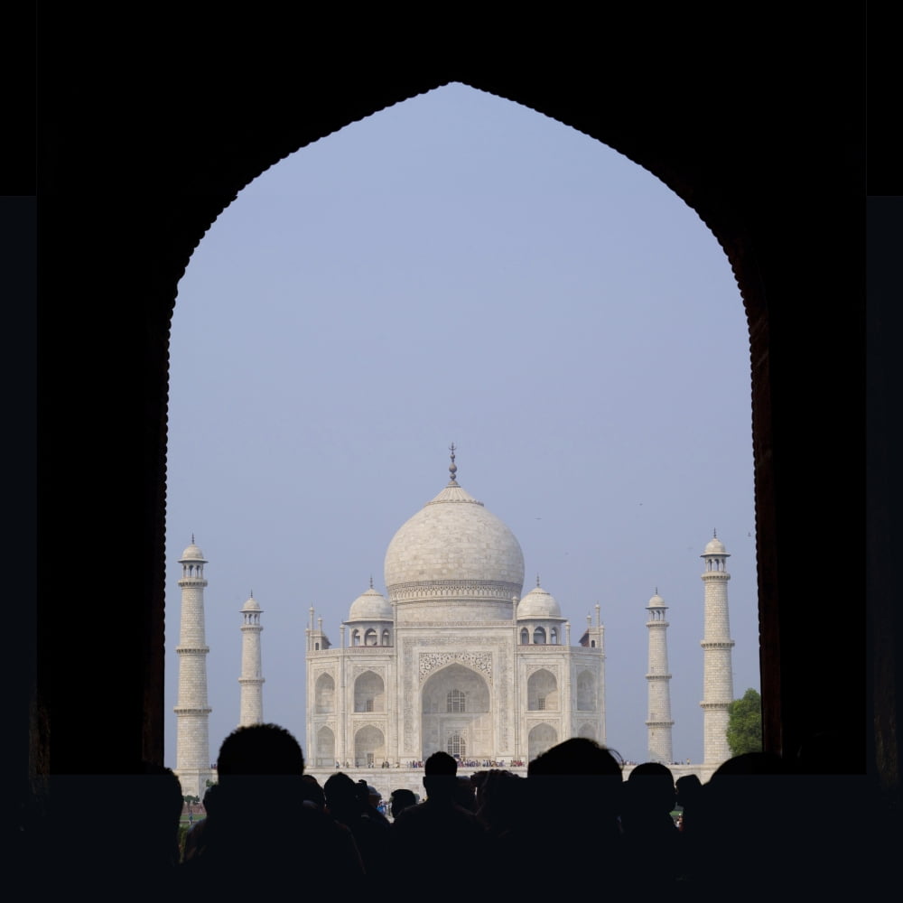 Taj Mahal Agra India Canvas Art - Keith Levit Design Pics (16 x 16)