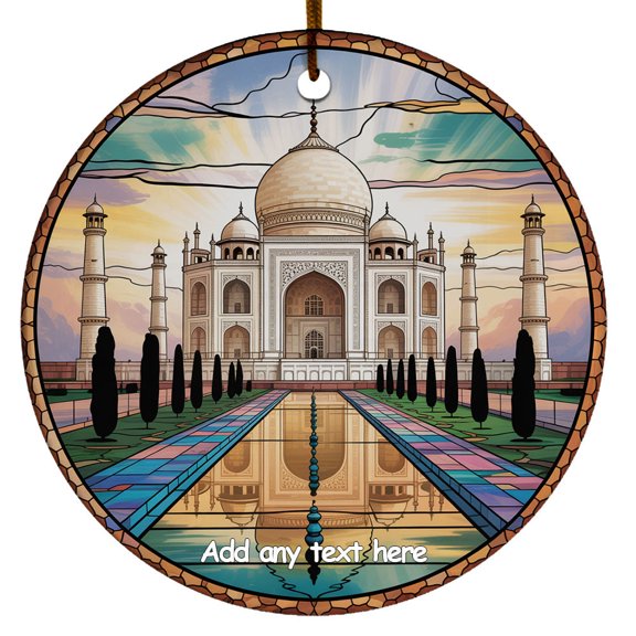Taj Mahal Agra Ornament Unique Personalized Christmas 2025 Gift for Travel Enthusiasts, Families, Friends and Couples