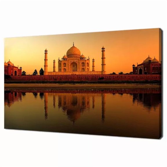Taj Mahal During Sunset Wall Art Home Decor Vintage Gift Living Room Dercor