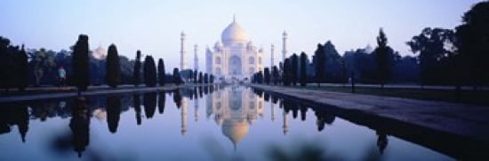 Taj Mahal India Canvas Art - Panoramic Images (36 x 12)