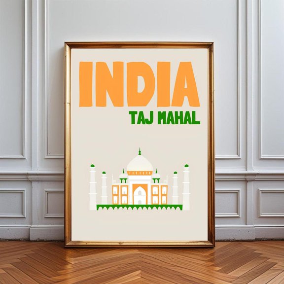 Taj Mahal India Travel Art Poster Unframed Paper Print