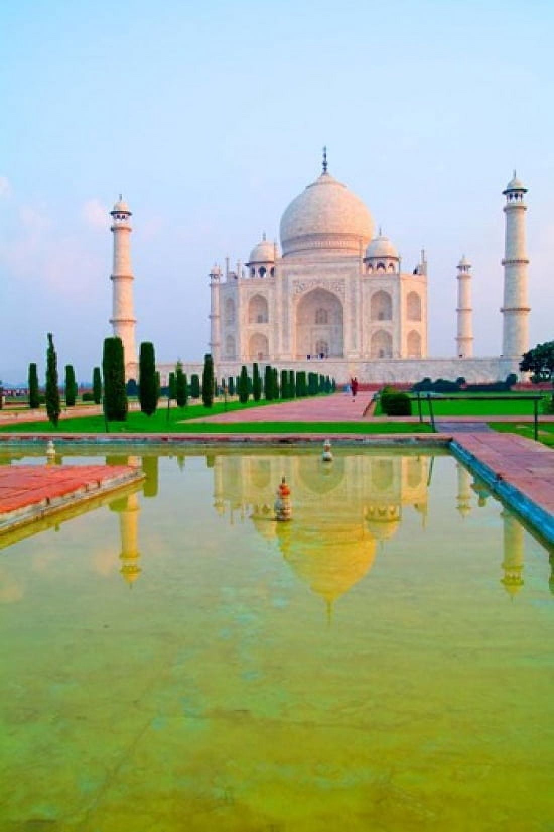 Taj Mahal Temple at Sunrise Agra India Canvas Art - Bill Bachmann DanitaDelimont (25 x 37)