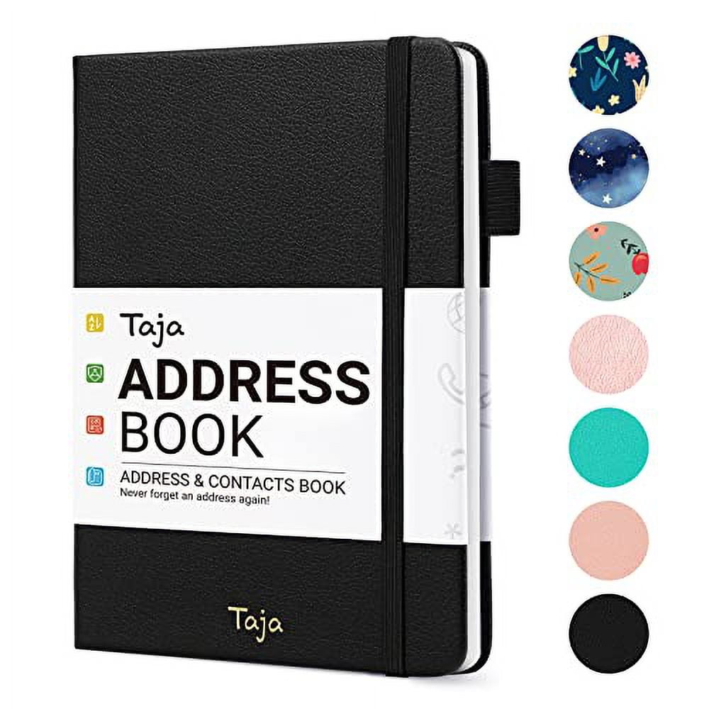 Taja Address Book with Alphabetical Tabs,Hardcover Address Book Large