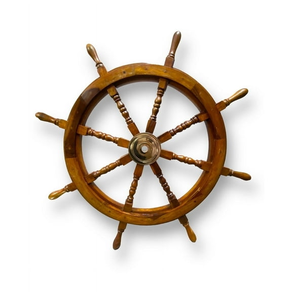 Tajdaar 36-Inch Ship Wheel, Brown, 1 Count