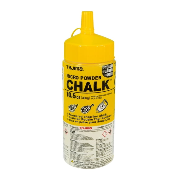 TAJIMA Micro Chalk - Yellow 10.5 oz (300g) Ultra-Fine Snap-Line Chalk
