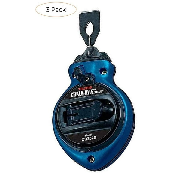 Tajima Chalk Rite II Chalk Line - Contractor Grade Ultra Thin, Sturdy - CR202B-P