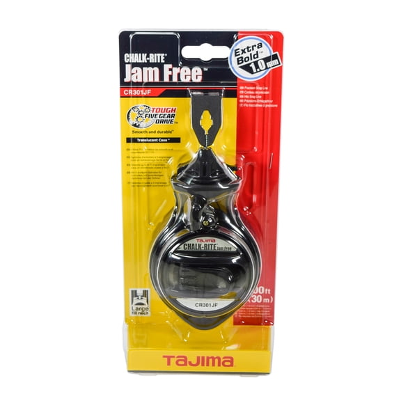 Tajima CR301JF Chalk-Rite Jam Free Extra Bold 1 mm Chalk Snap Line