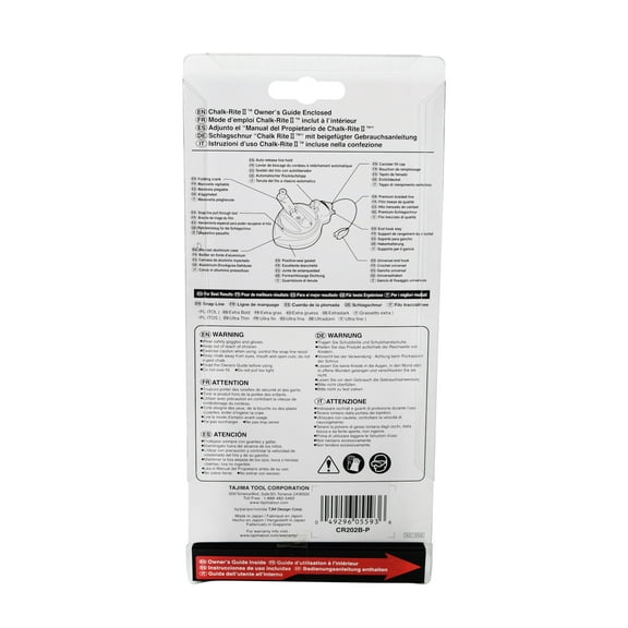 Tajima Cr202B-P 100' X 1/2 Mm Blue Chalk Reel