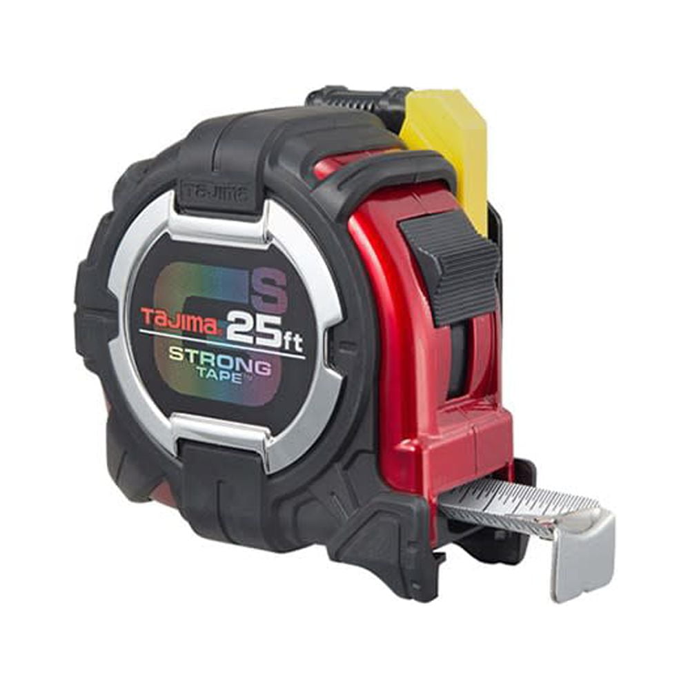Tajima GSSF-25BW 25 ft. x 1-1/16 in. Steel Tape Measure with Safety Belt Holder