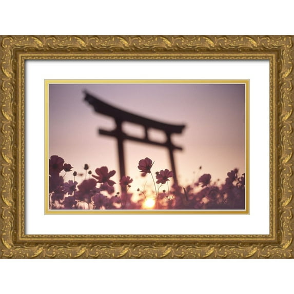 Tajima, Koji 18x13 Gold Ornate Wood Framed with Double Matting Museum Art Print Titled - Melancholic Autumn