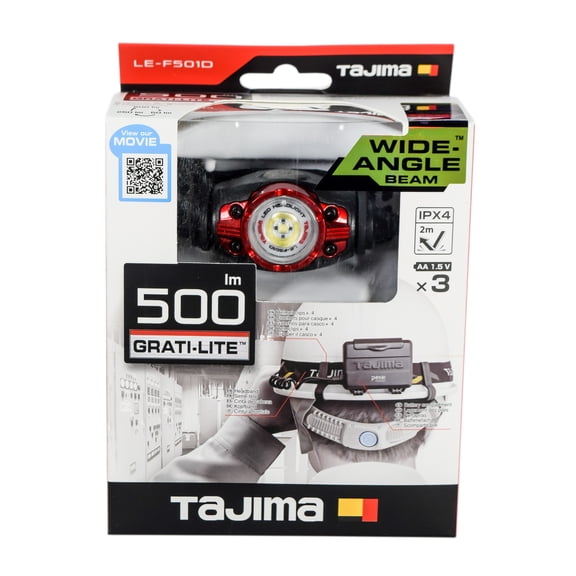Tajima LE-F501D Wide Angle Beam Headlamp with Separate Battery Compartment