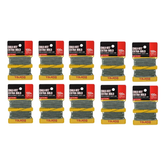 Tajima PL-ITOL Chalk-Rite Extra Bold Braided Replacement Line 1.0 mm x 30m / 100 ft. (10 Pack)