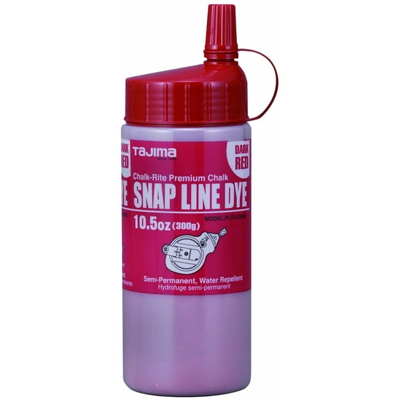 TAJIMA Marking Chalk - Dark Red 10.5 oz (300g) Semi Permanent Snap-Line Dye