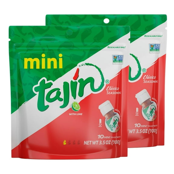 Tajin Cl&aacute;sico Seasoning Mini Pouch 0.35 oz (Pack of 2)