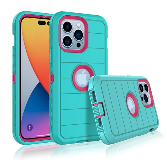 TakFox Case For Apple iPhone 14/14 Pro/14 Plus/14 Pro Max,Full-Body Shockproof Protection Heavy Duty Armor Shock Absorption Rubber Rugged Bumper Cover,Green