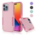 thumbnail image 1 of TakFox For Apple iPhone 14/14 Pro/14 Plus/14 Pro Max Case,Full Body Heavy Duty Shockproof Hybrid Dual Layer Rubber Drop Protection Rugged Cover,Pink, 1 of 7