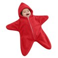 thumbnail image 1 of Takafot Baby Starfish Onesie, Thick Imitation Fleece Starfish Newborn Romper, Infant Footie Jumpsuit Winter Warm Outfits, 1 of 9
