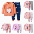 thumbnail image 1 of Takafot Girls Pjs Toddler Girls Pajamas Sets Sleepwear Clothes Kids Girl Fall Winter Long Sleeve Jammies Outfits Loungewear Homewear Pink,3-4 Years, 1 of 4