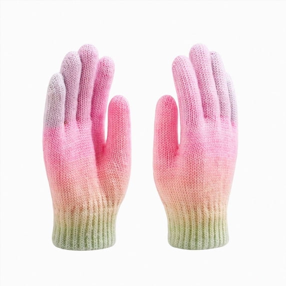 Takafot Kids Gloves 3-8Years Kid's Winter Gloves Thick Warm Knitted Gloves Cold Weather Glove