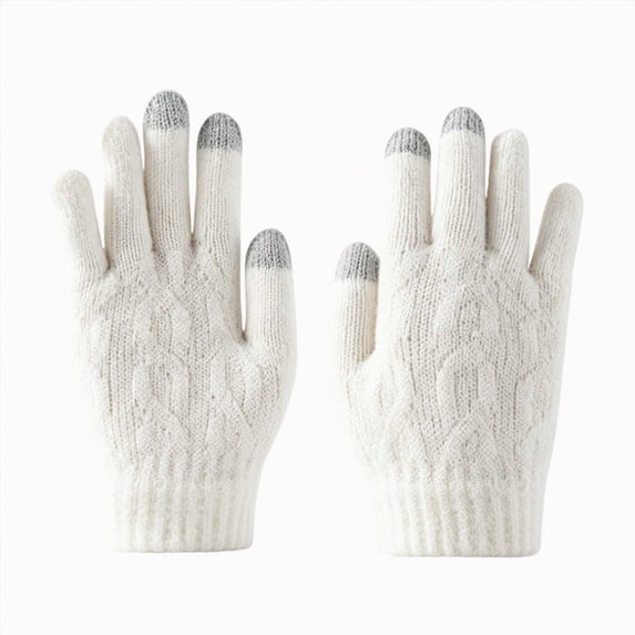 Takafot Kids Gloves 3-8Years Kid's Winter Gloves Thick Warm Knitted Gloves Cold Weather Glove