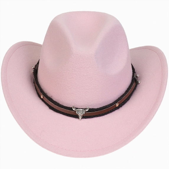 Takafot Toddler Baby Cowboy Hat Infant Western Cowgirl Hat Unisex for Boys Girls Kids Classic Ranch Cowboy Hat Outdoor Dress Up Cap 3-18Y ,Pink