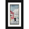 thumbnail image 1 of Takahashi, Hiroaki 10x18 Black Ornate Wood Framed with Double Matting Museum Art Print Titled - Okabe in Snow, 1 of 4