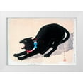 thumbnail image 1 of Takahashi, Hiroaki 14x11 White Modern Wood Framed Museum Art Print Titled - Black Cat Hissing, 1 of 4