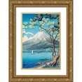 thumbnail image 1 of Takahashi, Hiroaki 18x24 Gold Ornate Wood Framed with Double Matting Museum Art Print Titled - Mount Fuji from Lake Yamanaka, 1 of 4