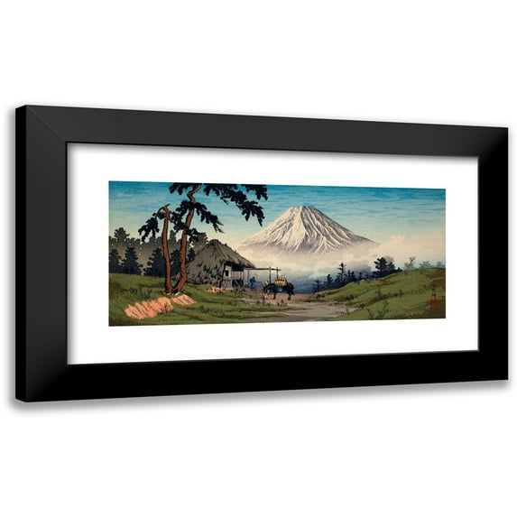 Takahashi Hiroaki 24x13 Black Modern Framed Museum Art Print Titled - Otome Pass, Hakone (circa 1932)