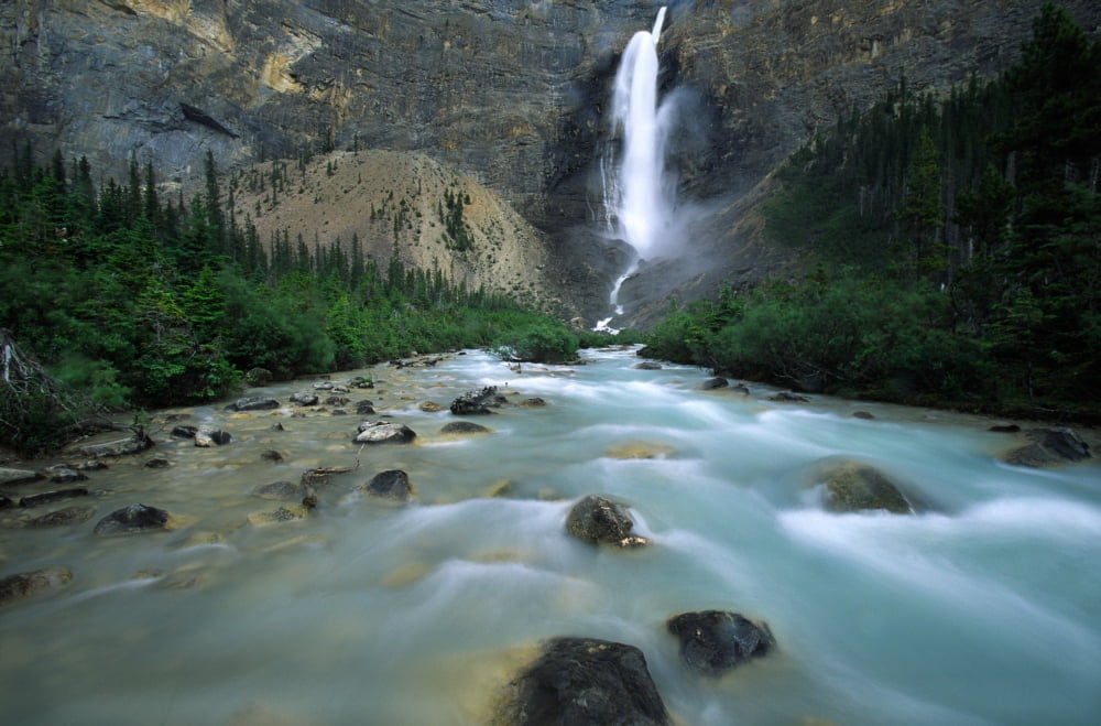 Takakkaw Falls Yoho National Park Golden Rocky Mountains British Columbia Canvas Art - Robert Postma Design Pics (18 x 12)