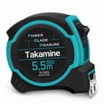 thumbnail image 1 of Takamine Professional Tape Measure with Magnetic Hook, Self-Lock,5.5m Power Blade Measure,Retractable Measuring Tape,Easy to Read for Craftman,Engineers, 1 of 7