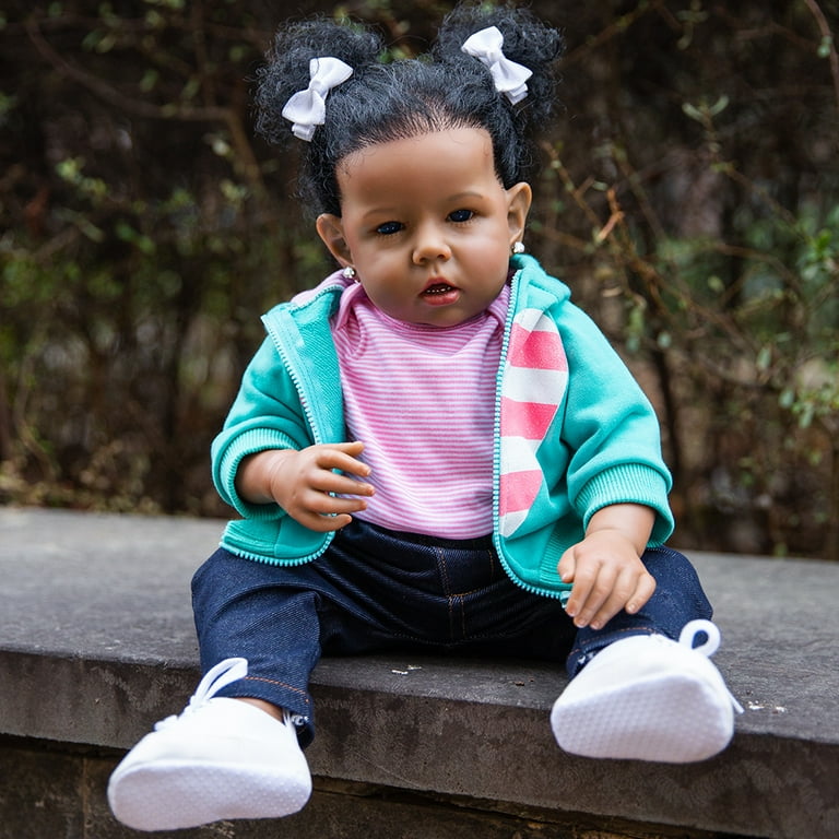 Full Silicone Reborn Baby Dolls with Lifelike African American