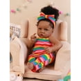 thumbnail image 1 of Takanini Reborn Baby Dolls African American Silicone Limbs Realistic Baby Doll with Soft Body Birthday Gift, 1 of 8