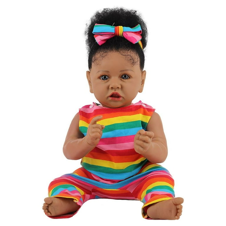 Takanini Reborn Baby Dolls African American Silicone Limbs Realistic Baby  Doll with Soft Body Birthday Gift