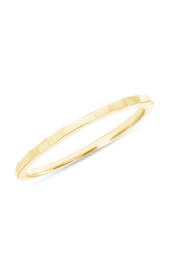 Jewelry 10k Solid Yellow Gold Dainty Ridged Stackable Ring in Size 7