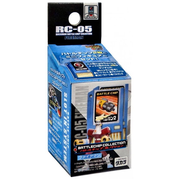 Takara Rockman Battle Chip Collection RC-05 Fireman Figure with 2 Battle Chips