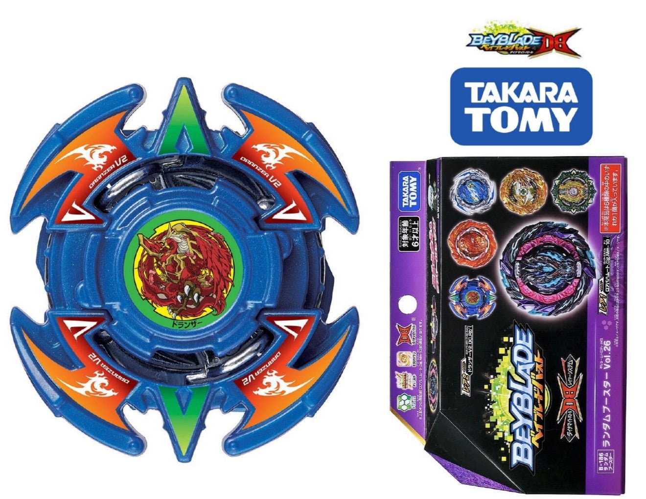 ベイブレード ドランザーV2 Takara Tomy Beyblade Dranzer V2 0Cross Reboot' Burst B-186
