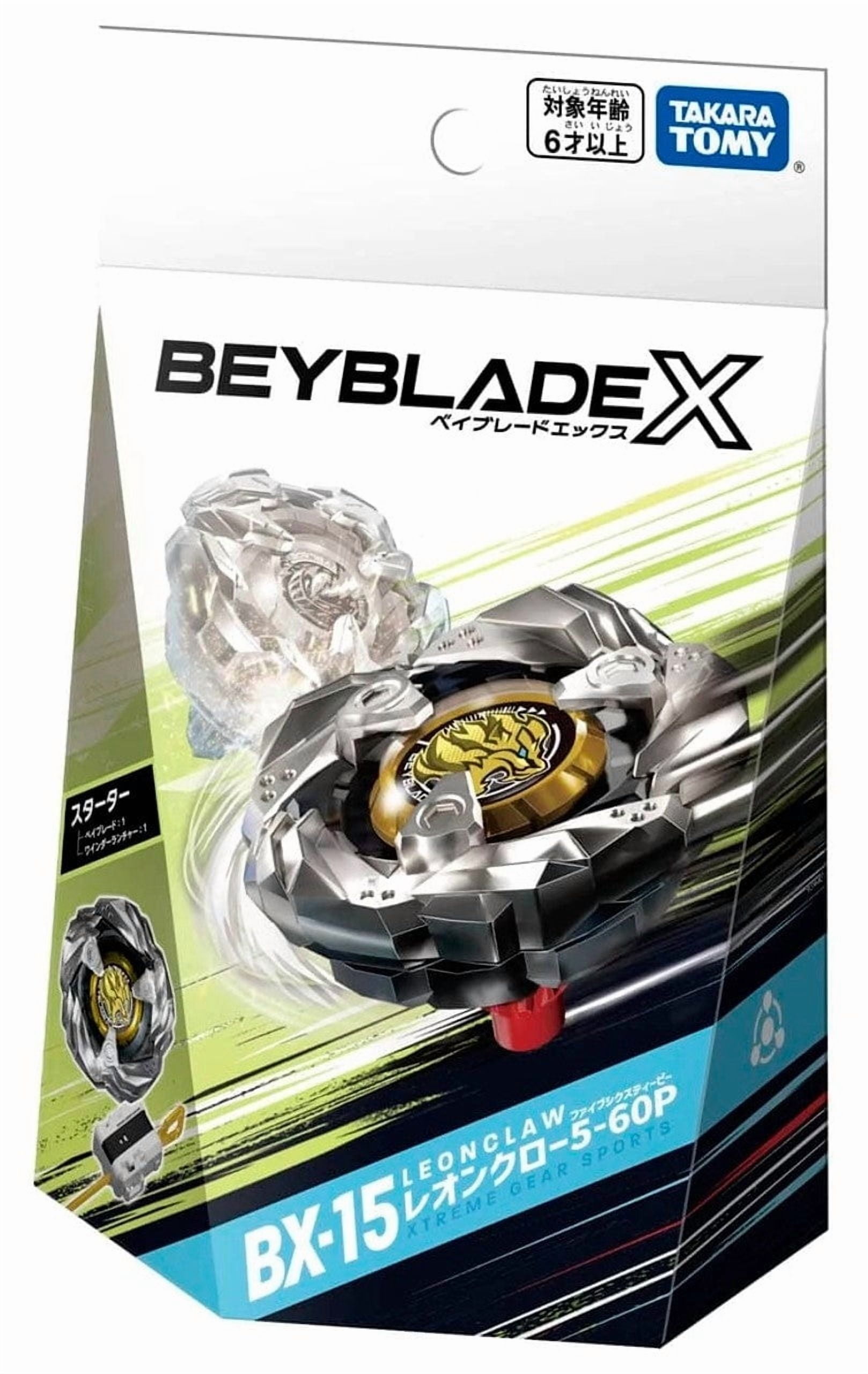 Takara Tomy Beyblade X BX-15 Booster and Launcher Leon Claw 5-60P