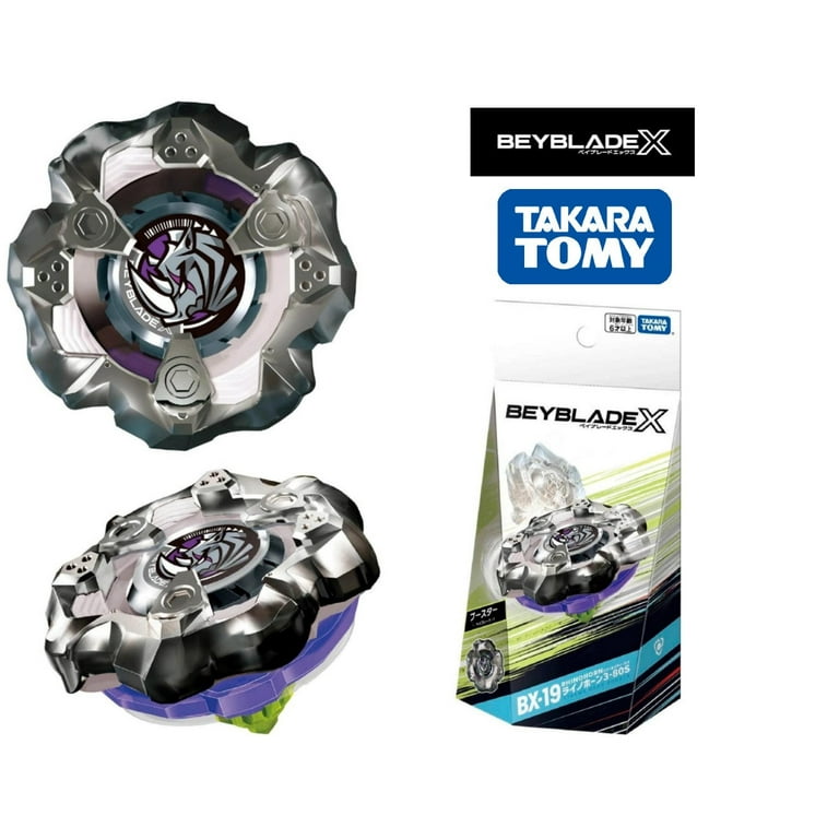 Takara Tomy Beyblade X BX-19 Rhino Horn, 3-80S Defense, Right Spin