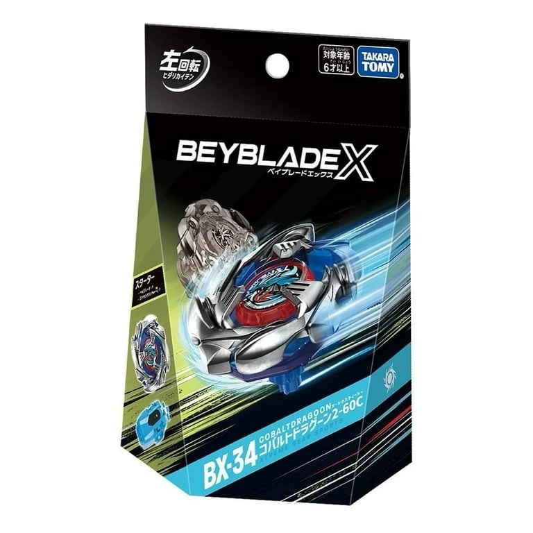 Takara Tomy Beyblade X BX-34 Starter Cobalt Dragoon 2-60 Cyclone