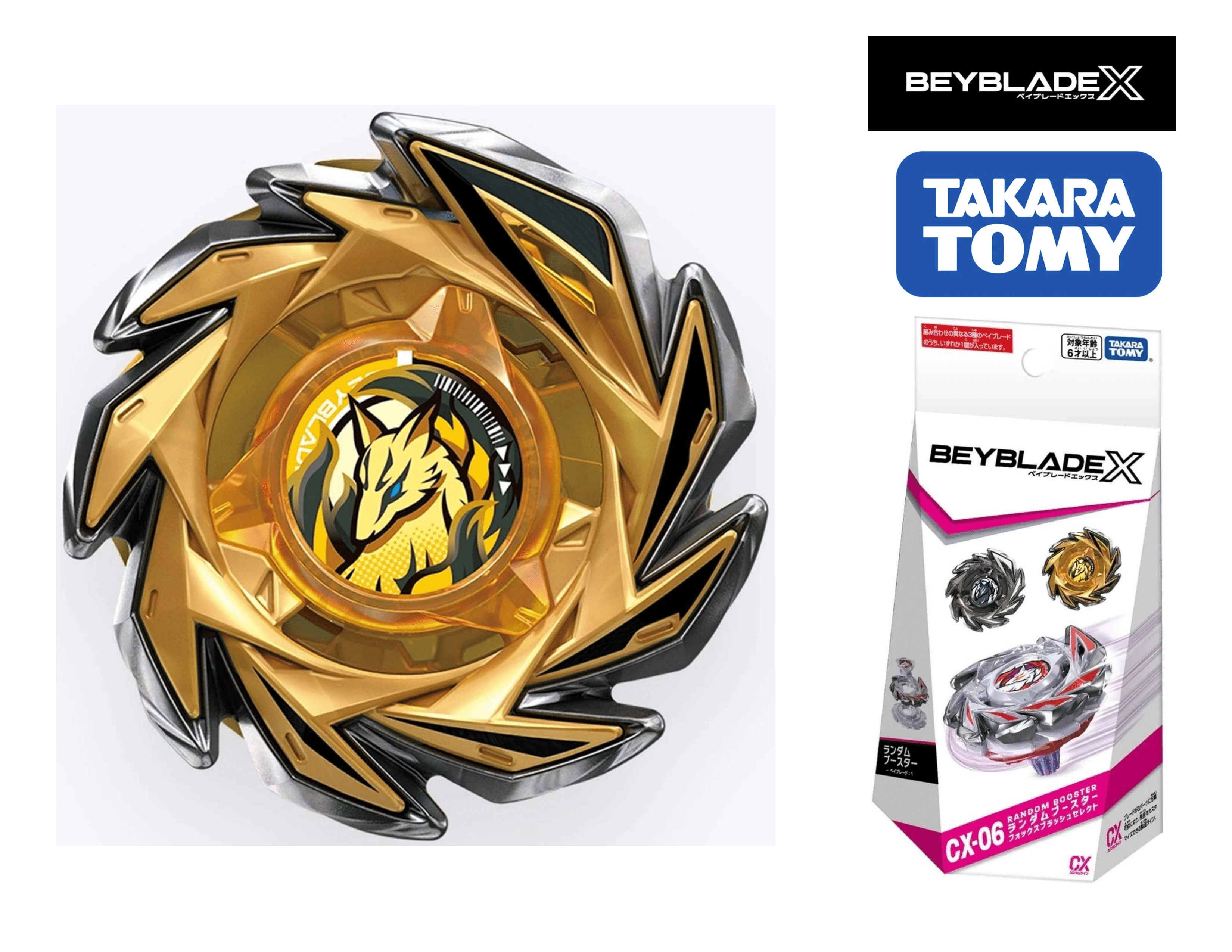 Takara Tomy Beyblade X CX-06 01 FoxBrush J9-70GR 
