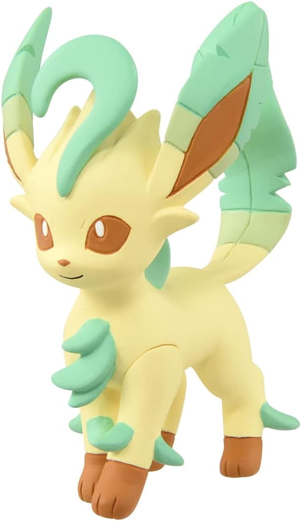 Takara Tomy Collectible Child Leafeon Action Figure, Pokemon, 1.2"W - 1.6"H, 0.7 oz